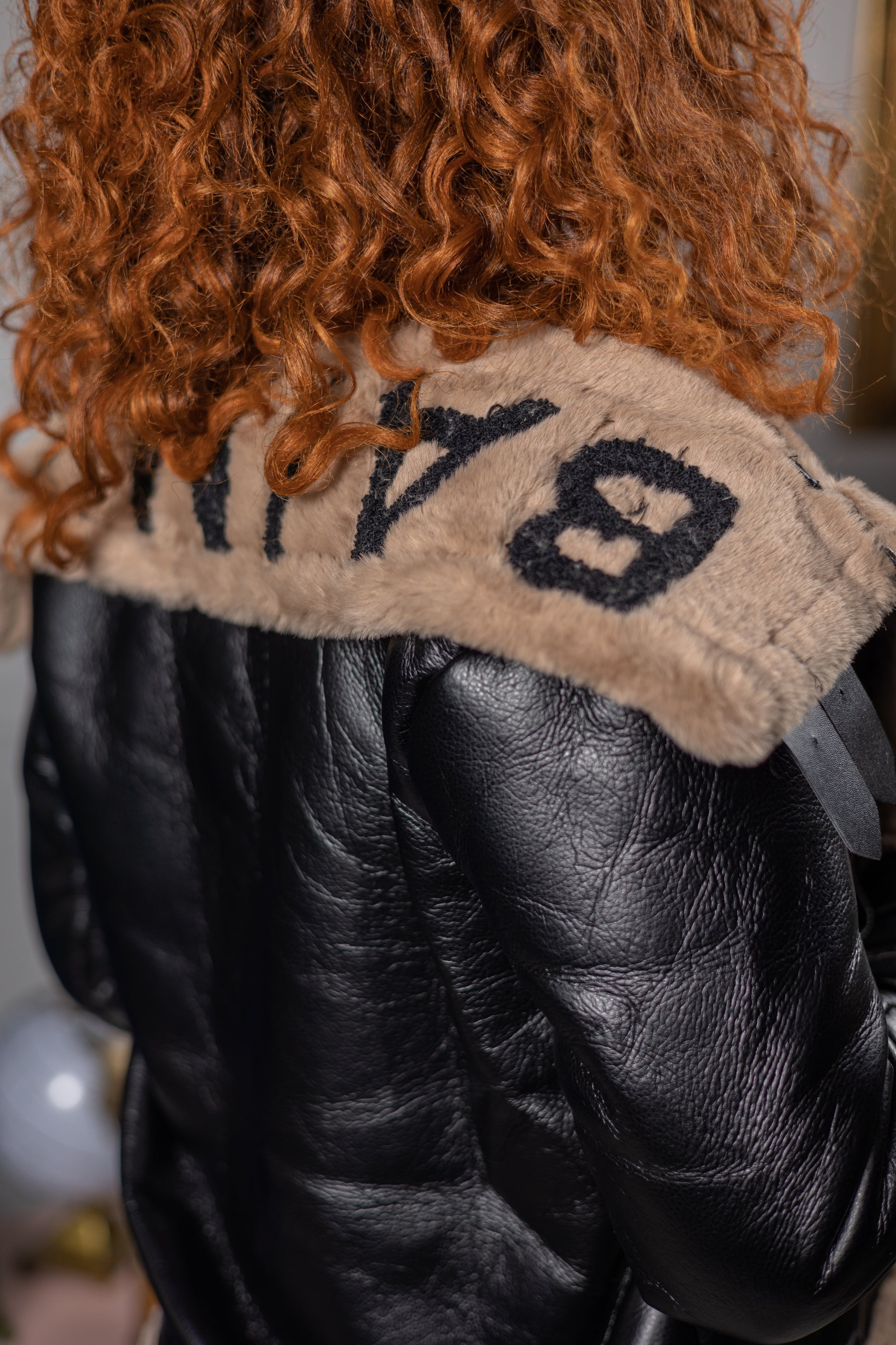 Faux Fur Collared Aviator Jacket Baimly