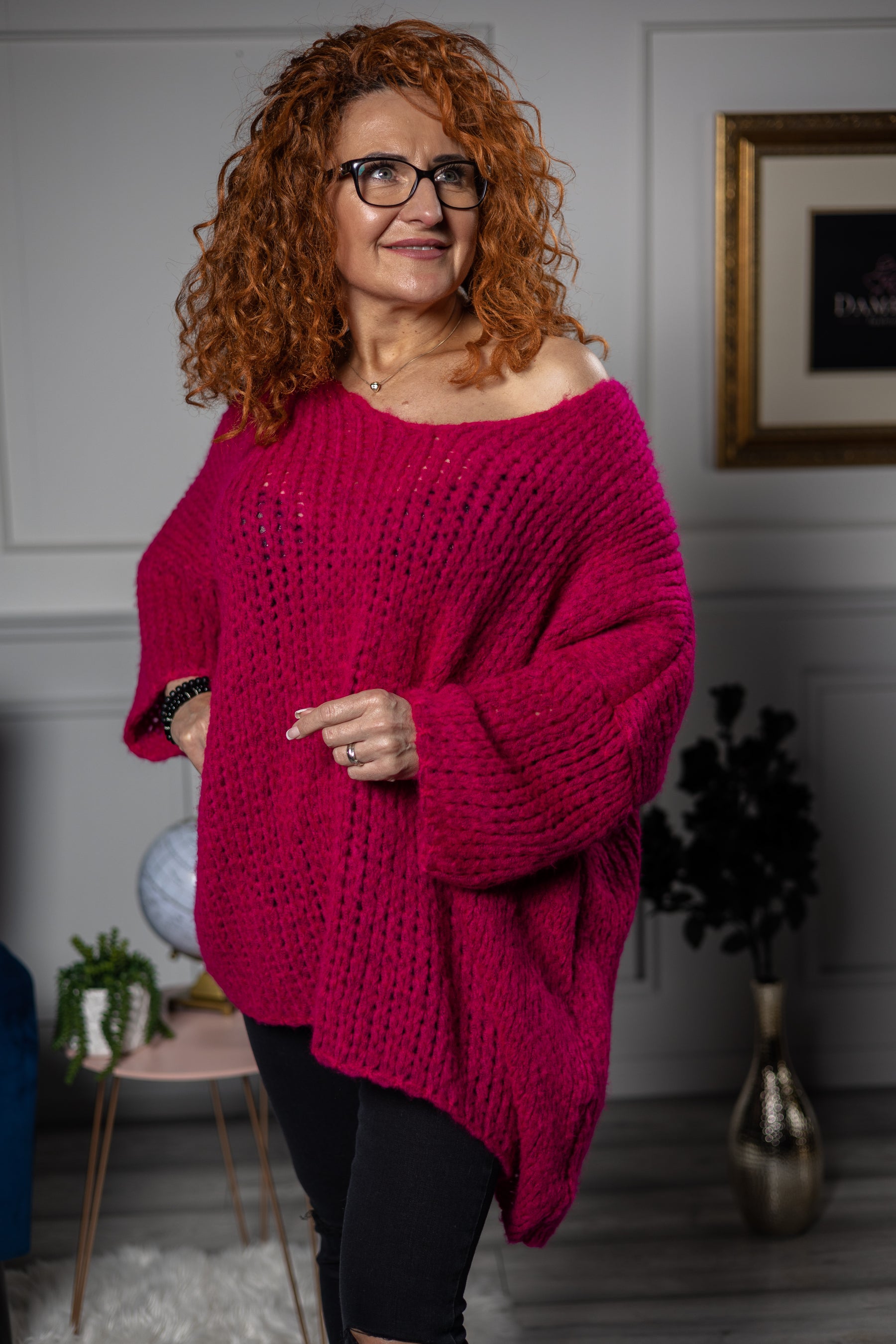 Oversized Chunky Jumper Lilly Fuchsia