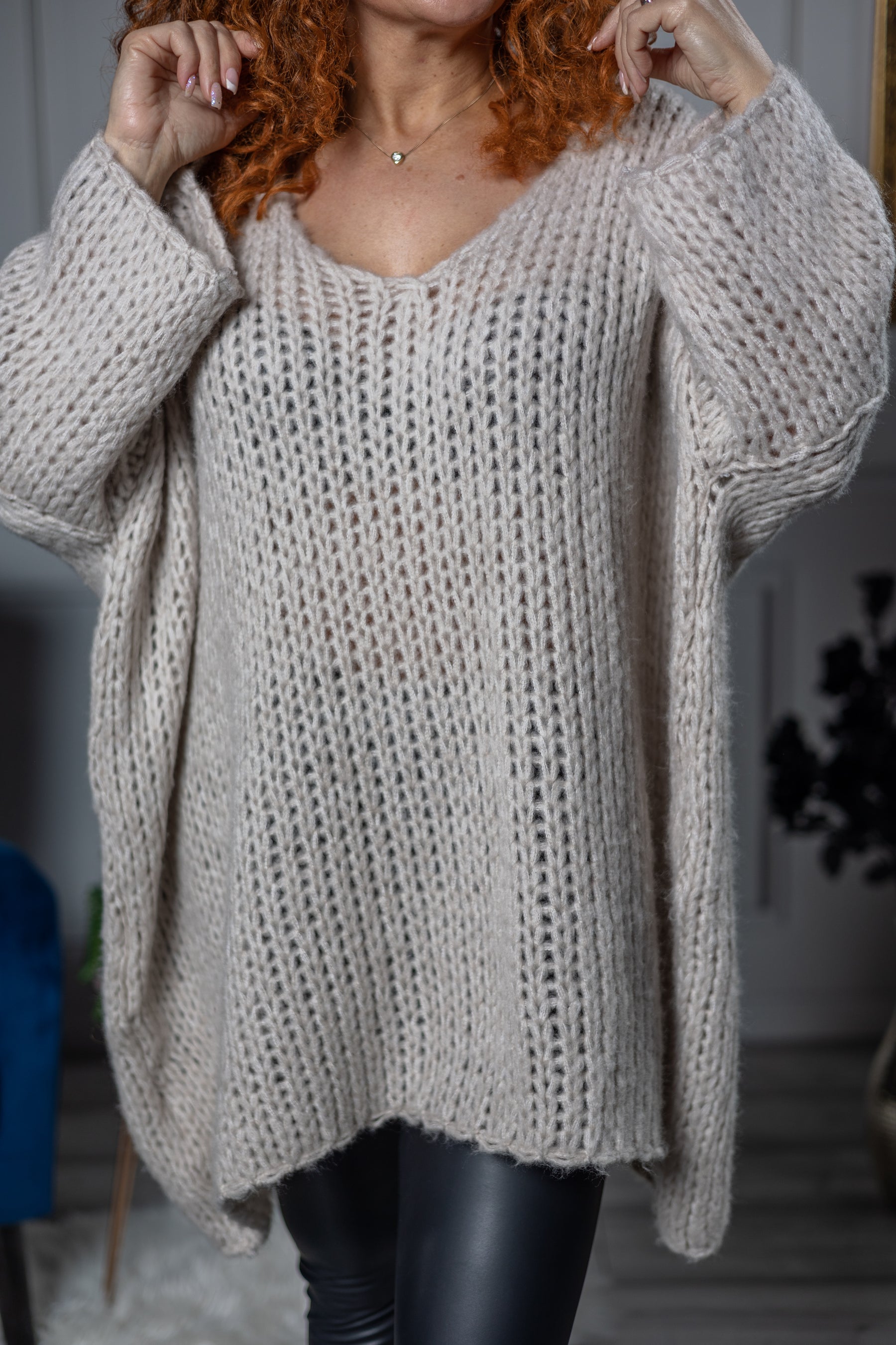 Oversized Chunky Jumper Lilly Beige