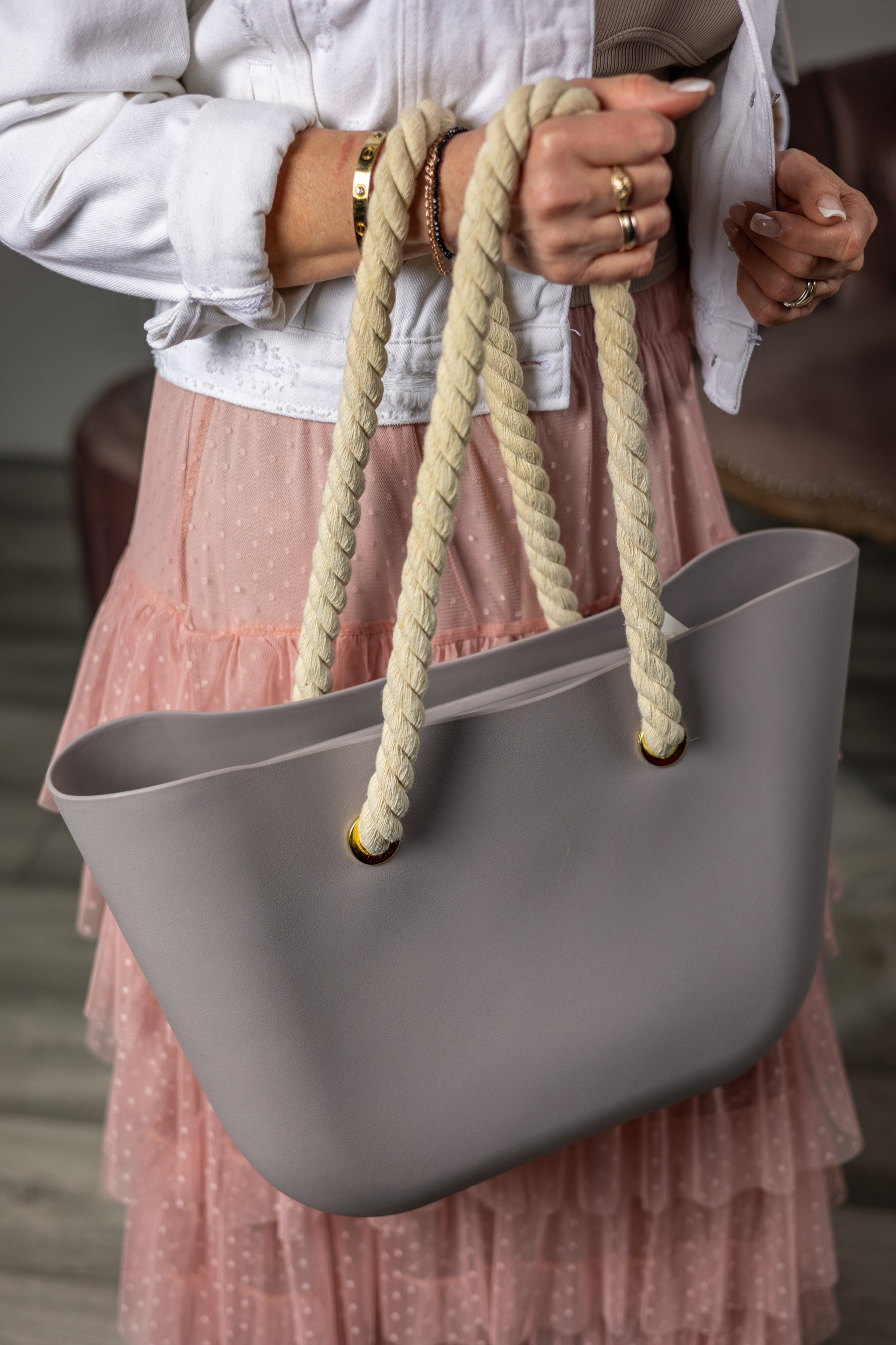 Soft Silicon Handbag Fablo Grey