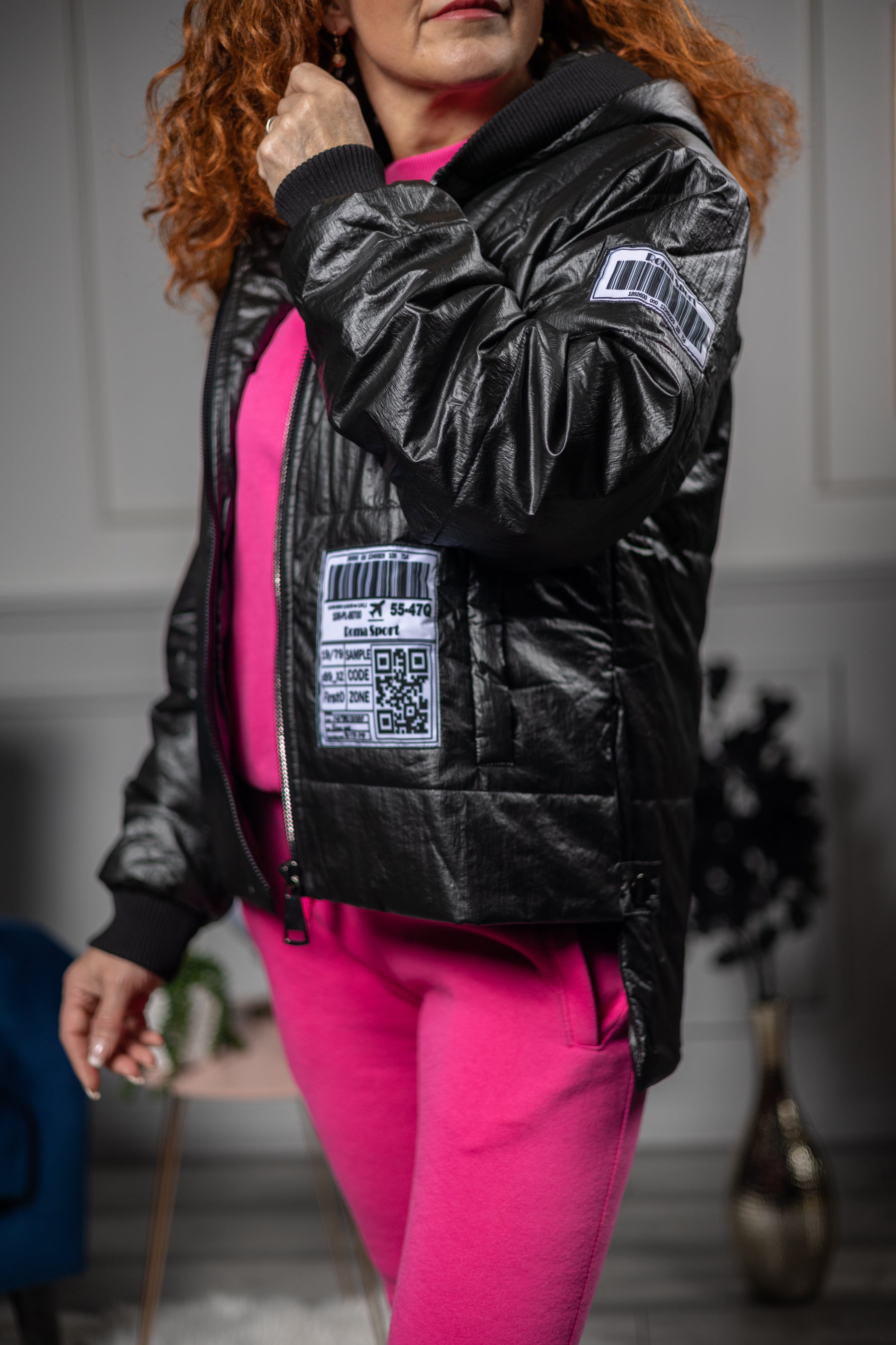 Hooded Coat Ticket Black