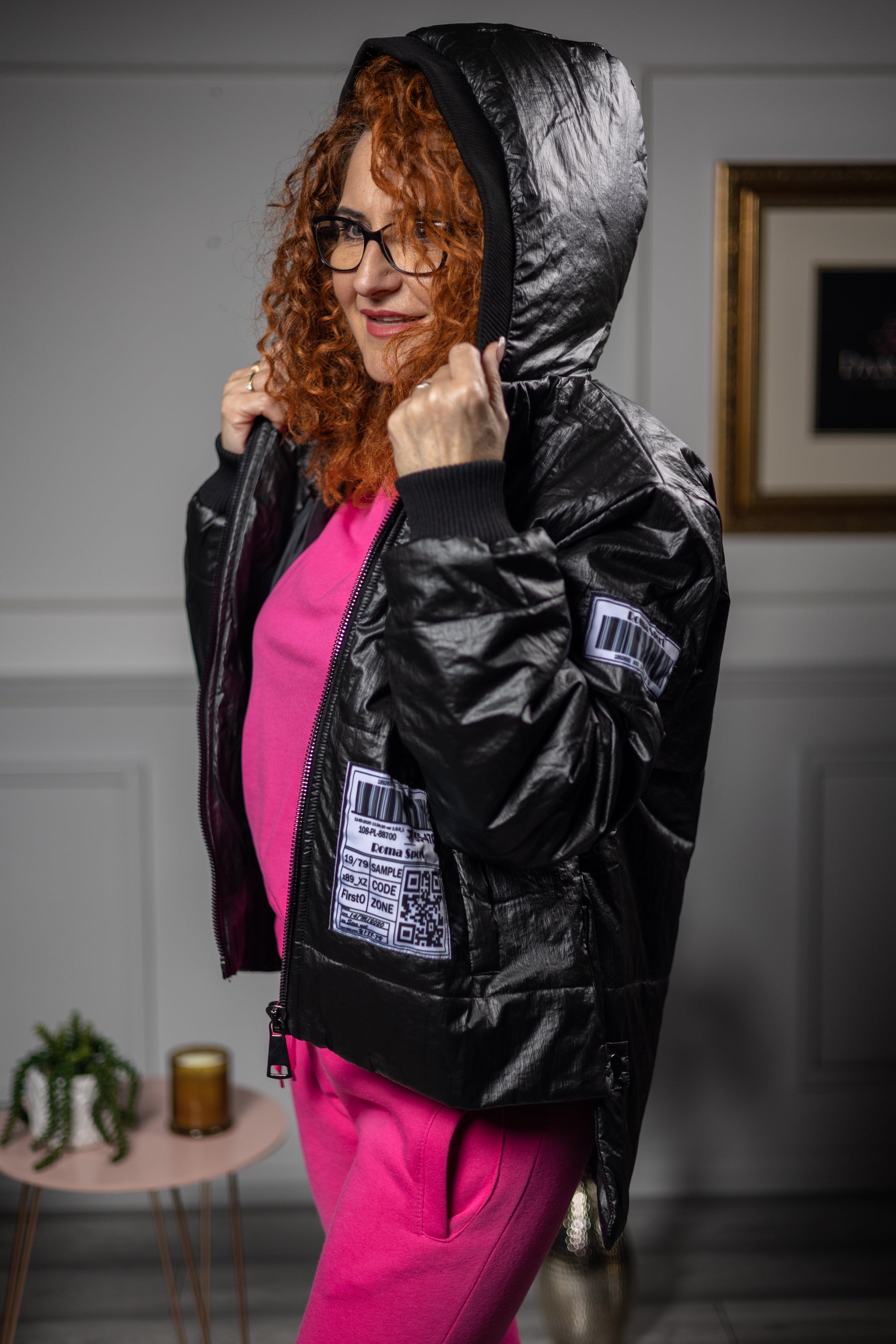 Hooded Coat Ticket Black