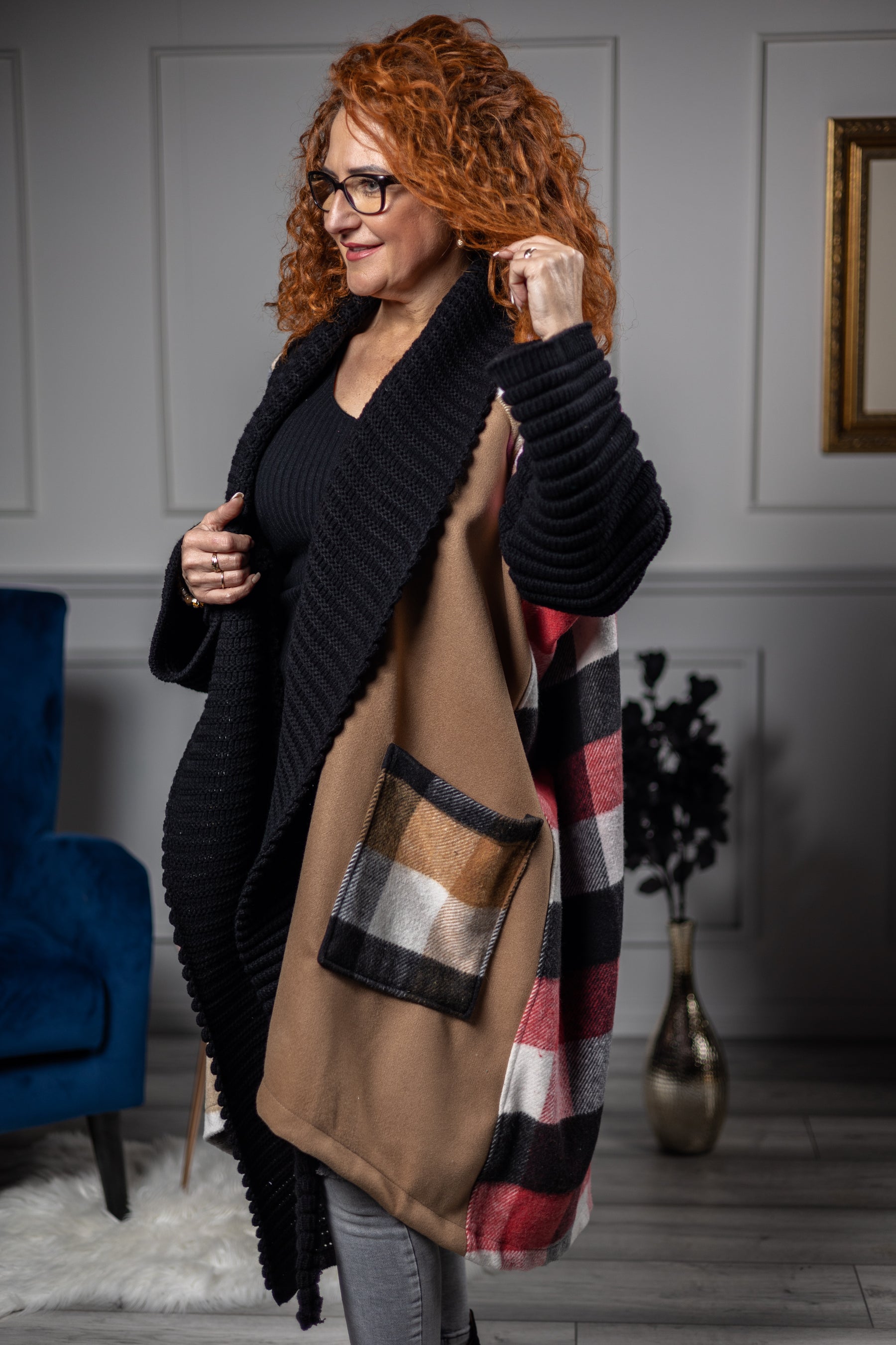 Loose Sweater Inserts Coat Texas