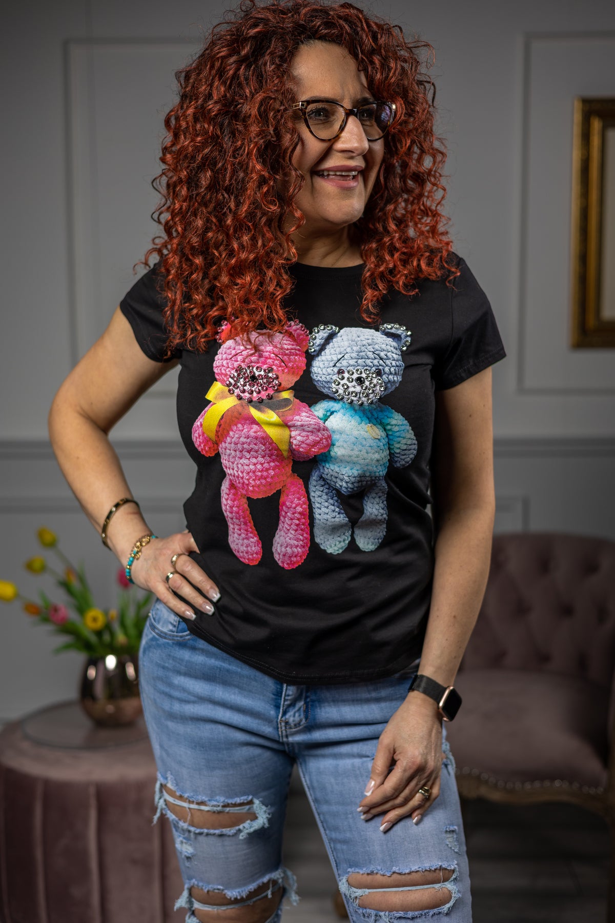 Cotton T-Shirt Tedd'y Black