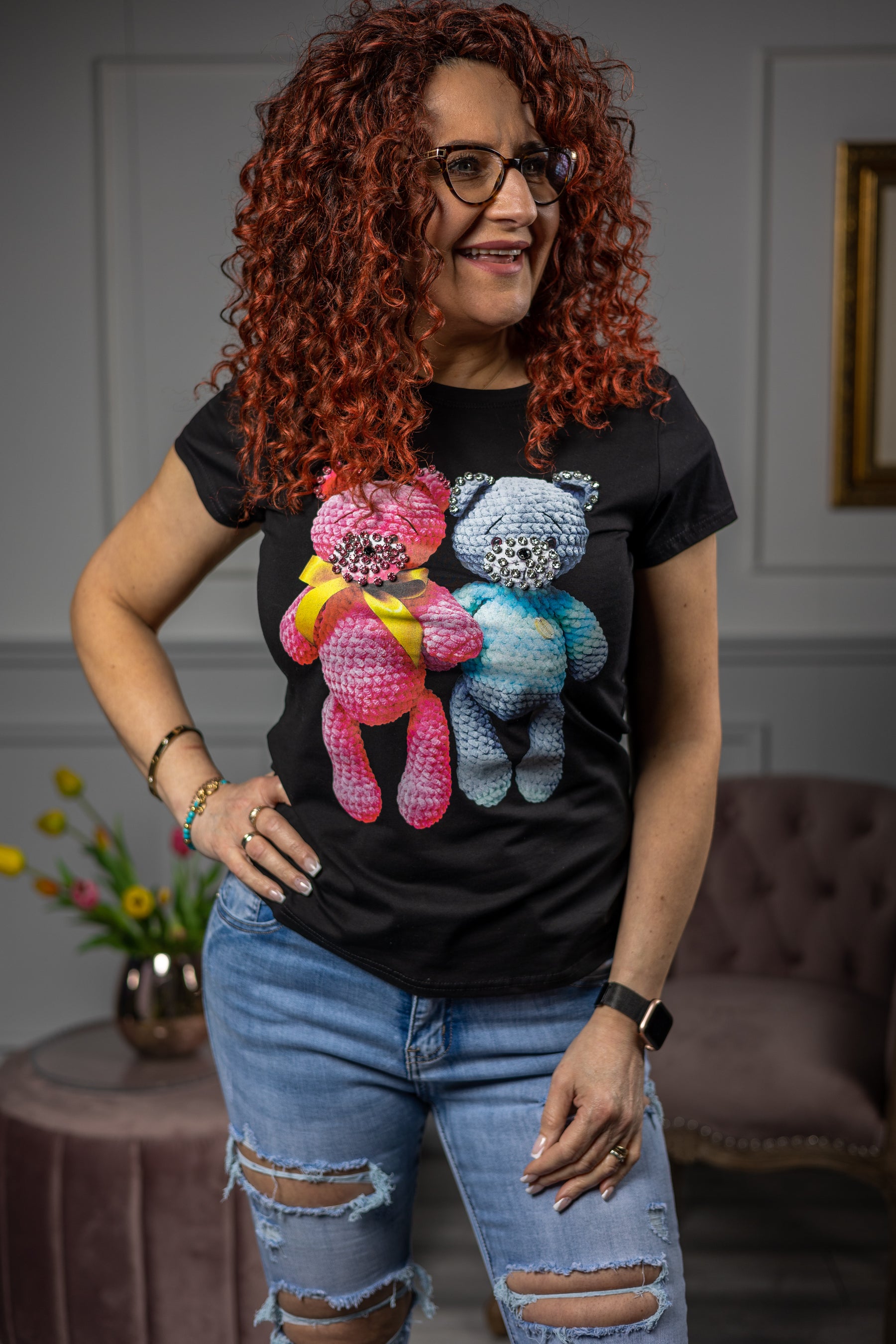 Cotton T-Shirt Tedd'y Black