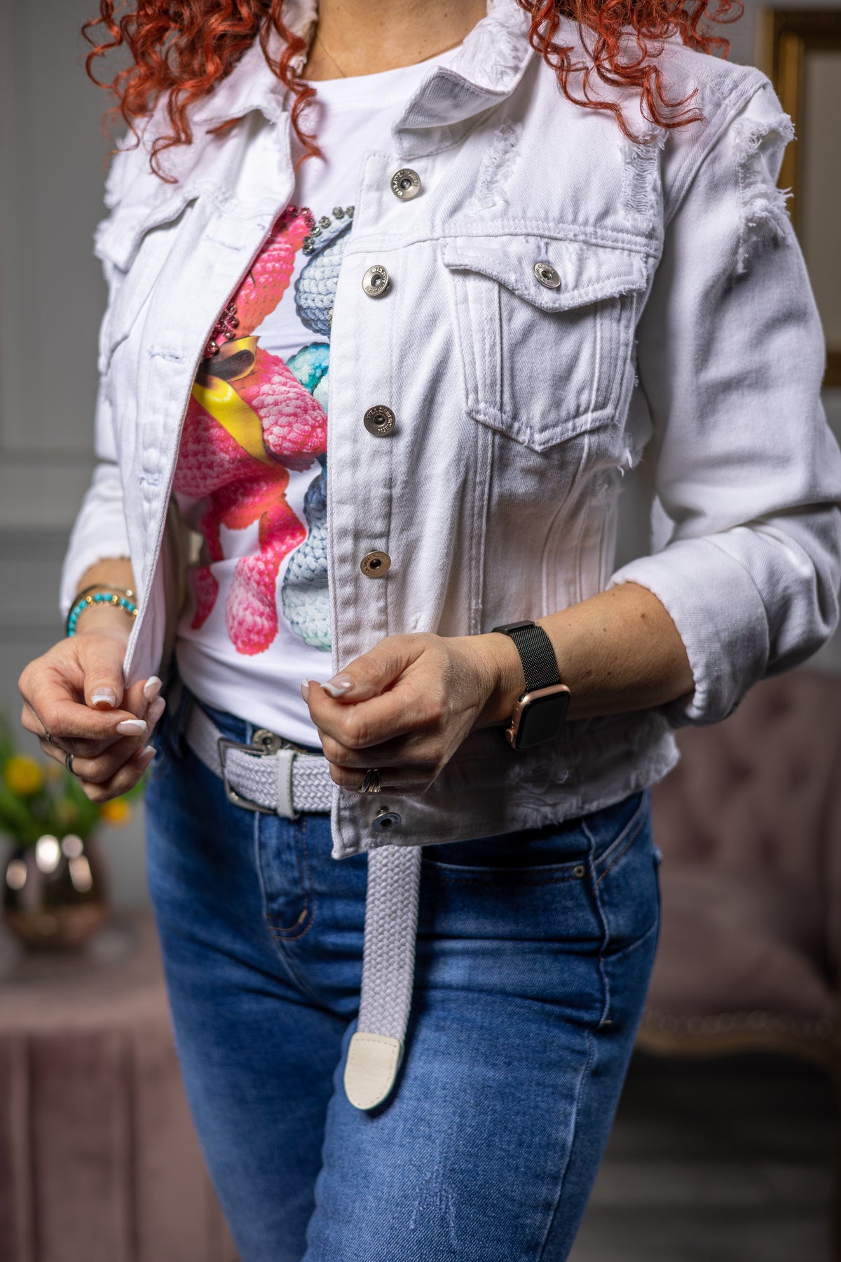 Denim Jacket Luca White