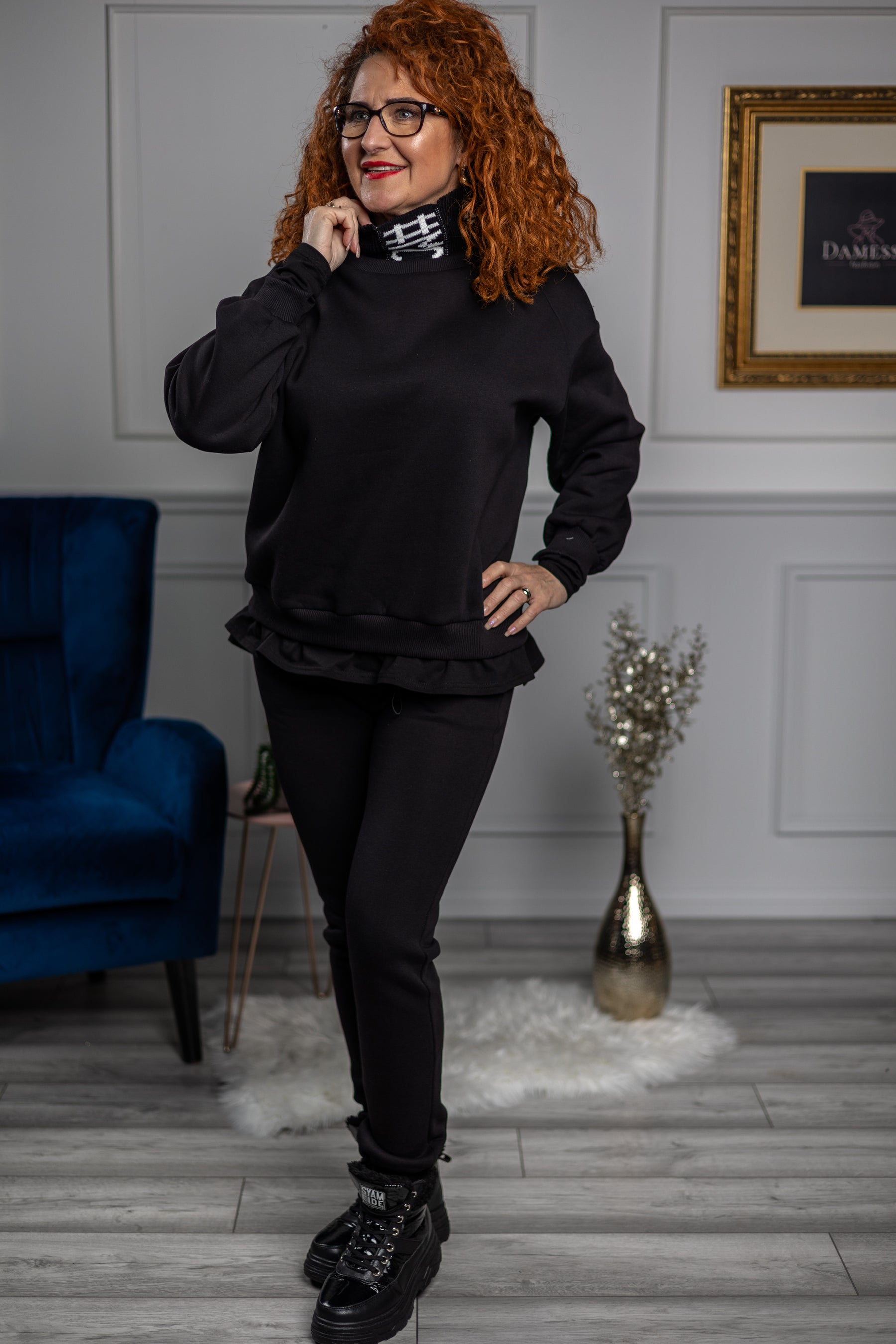 Sweatshirt Tracksuit Set VIP Black