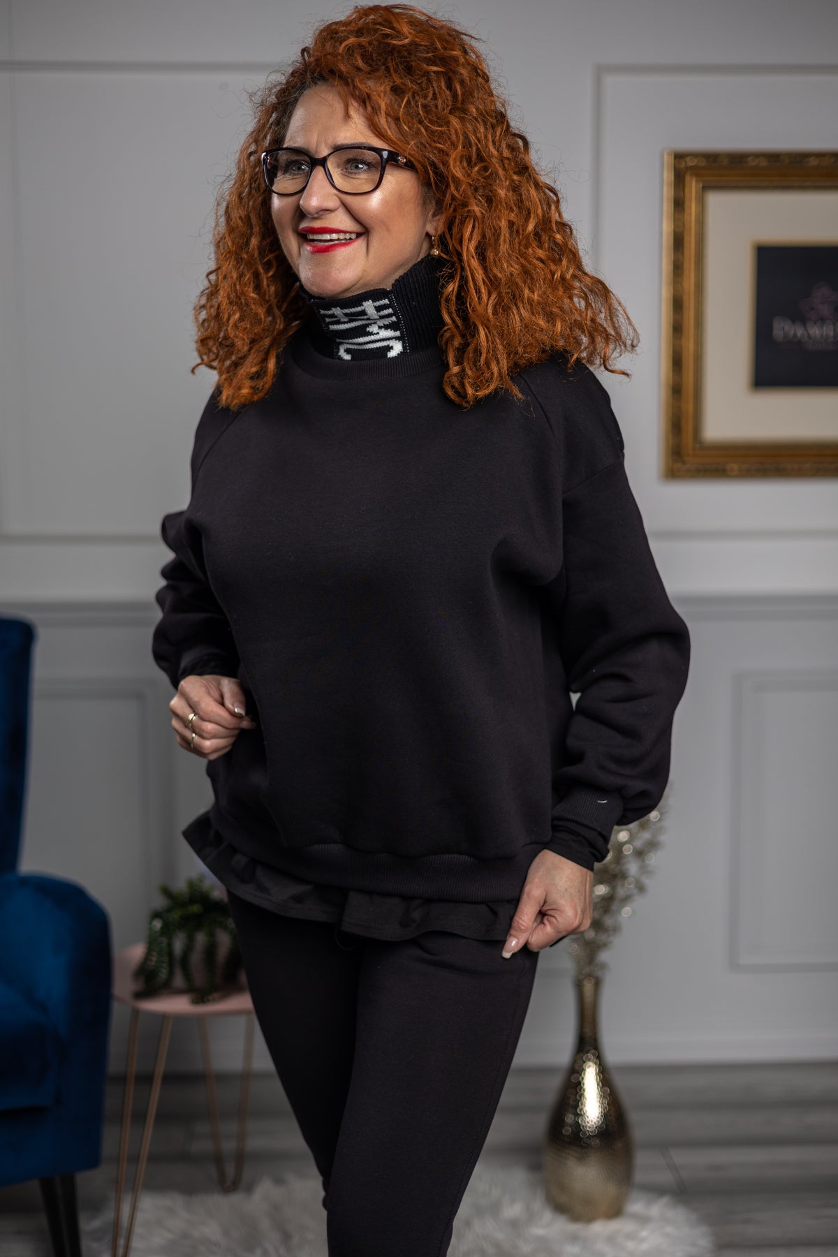 Sweatshirt Tracksuit Set VIP Black