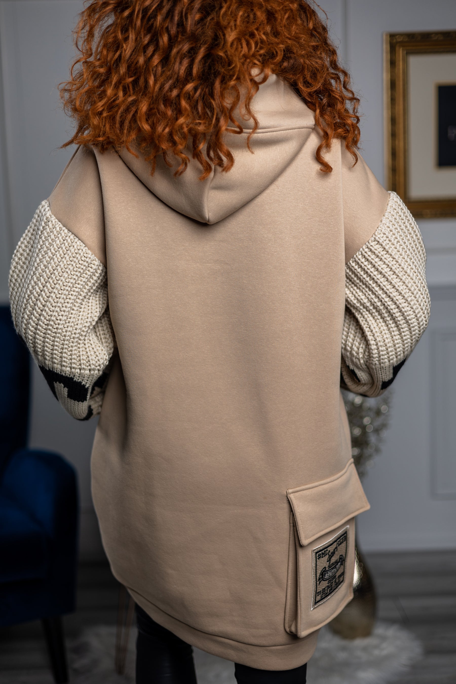 Sweater Sleeves Oversized Hoodie Nessa Camel