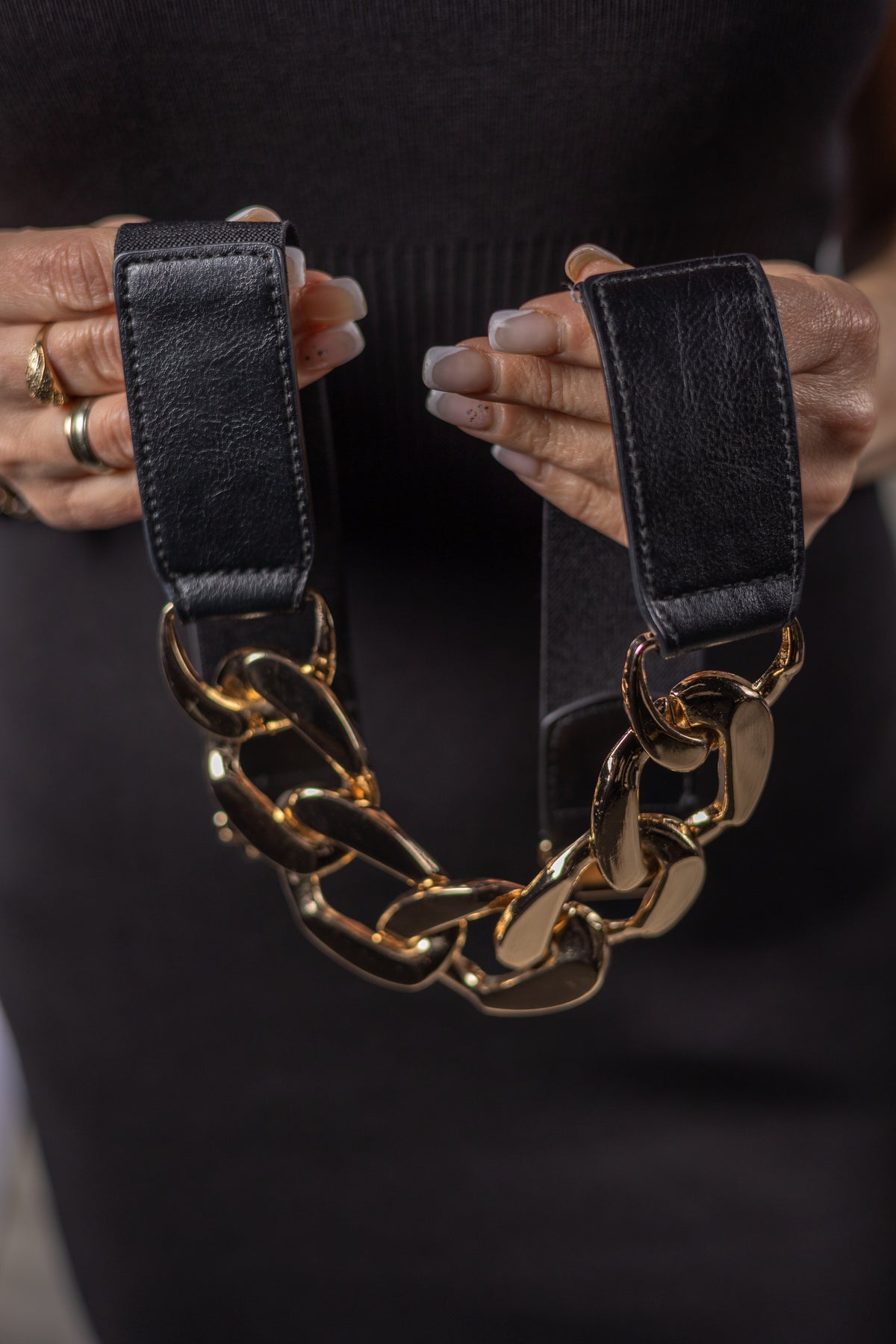 Elastic Chain Belt Savoy Black