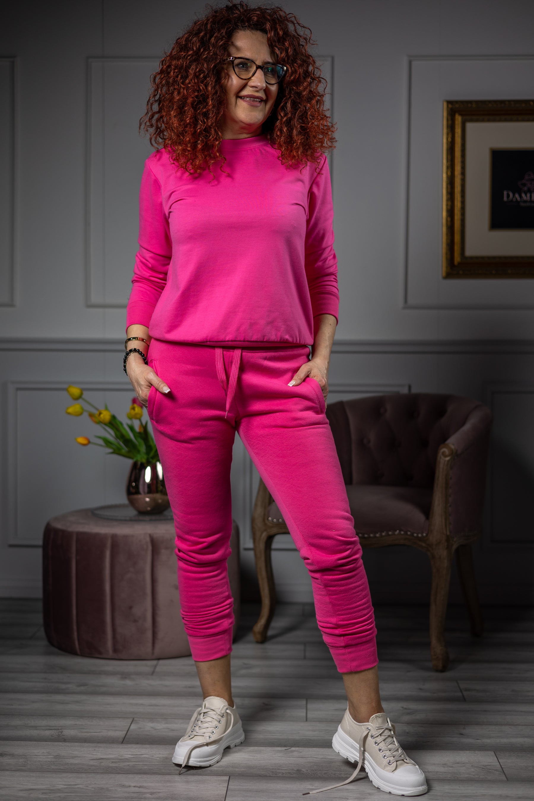 Cotton Tracksuit Set Candy Pink