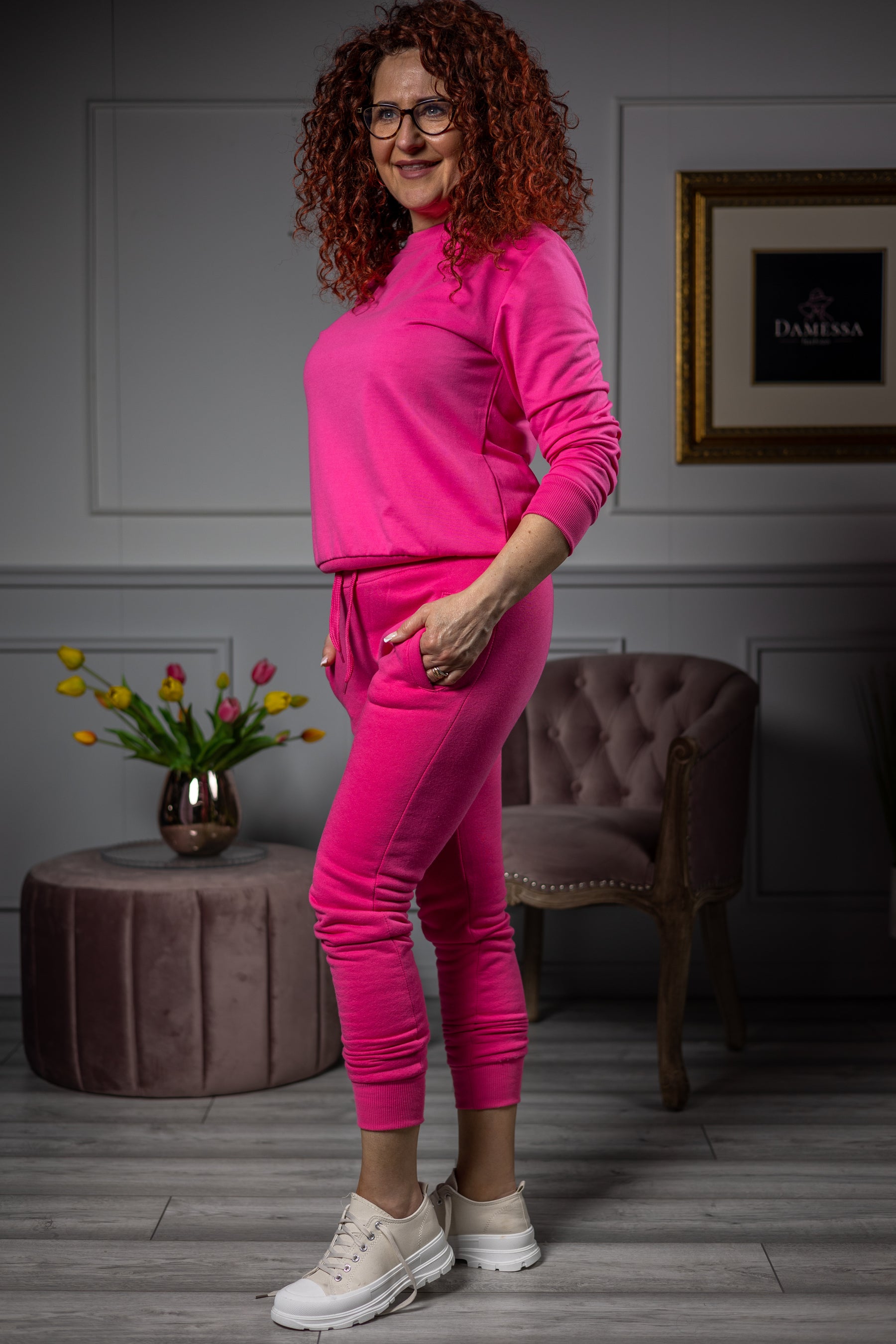 Cotton Tracksuit Set Candy Pink