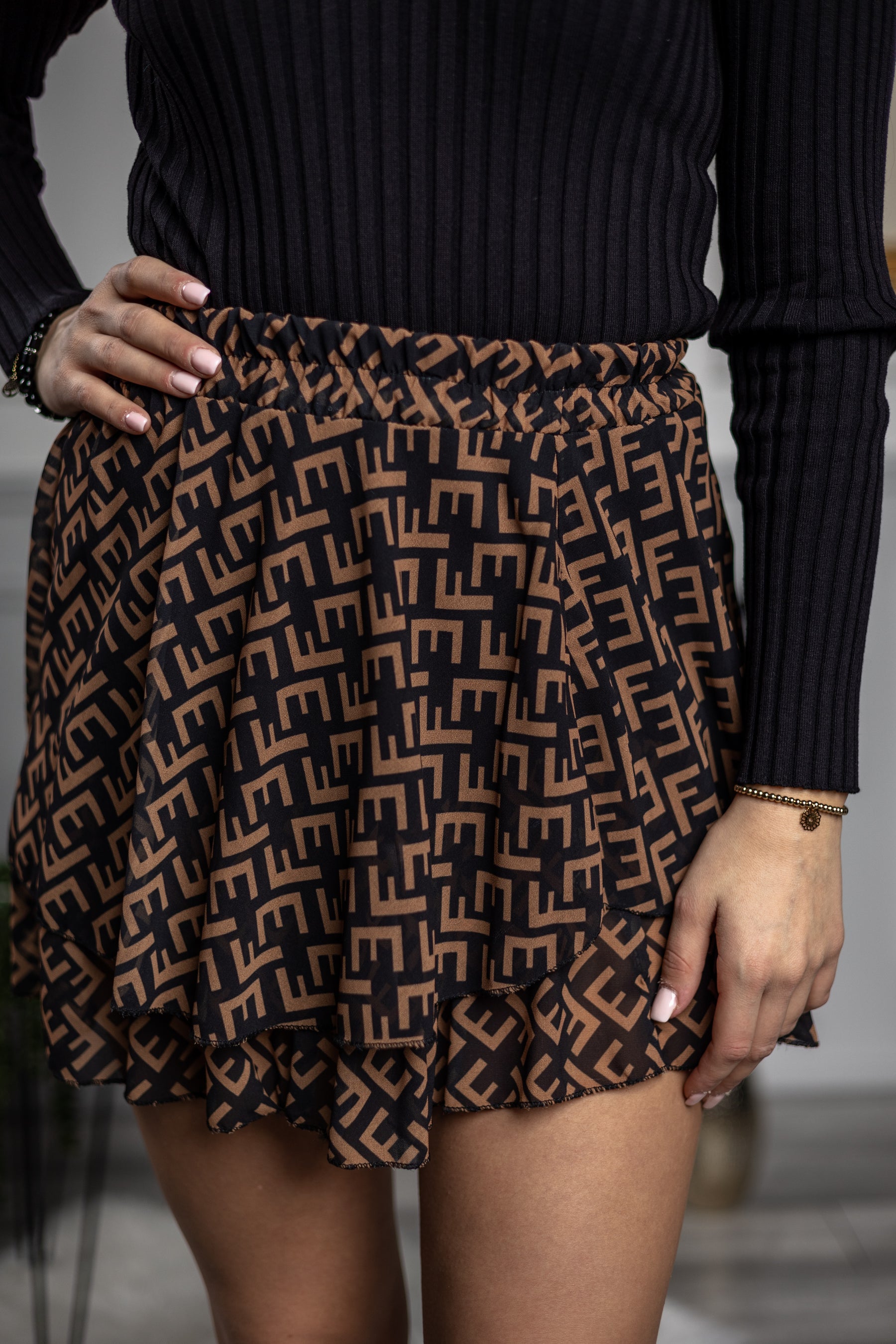 Tiered Mini Skirt Afendi