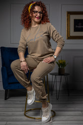 Cotton Tracksuit Latte Camel