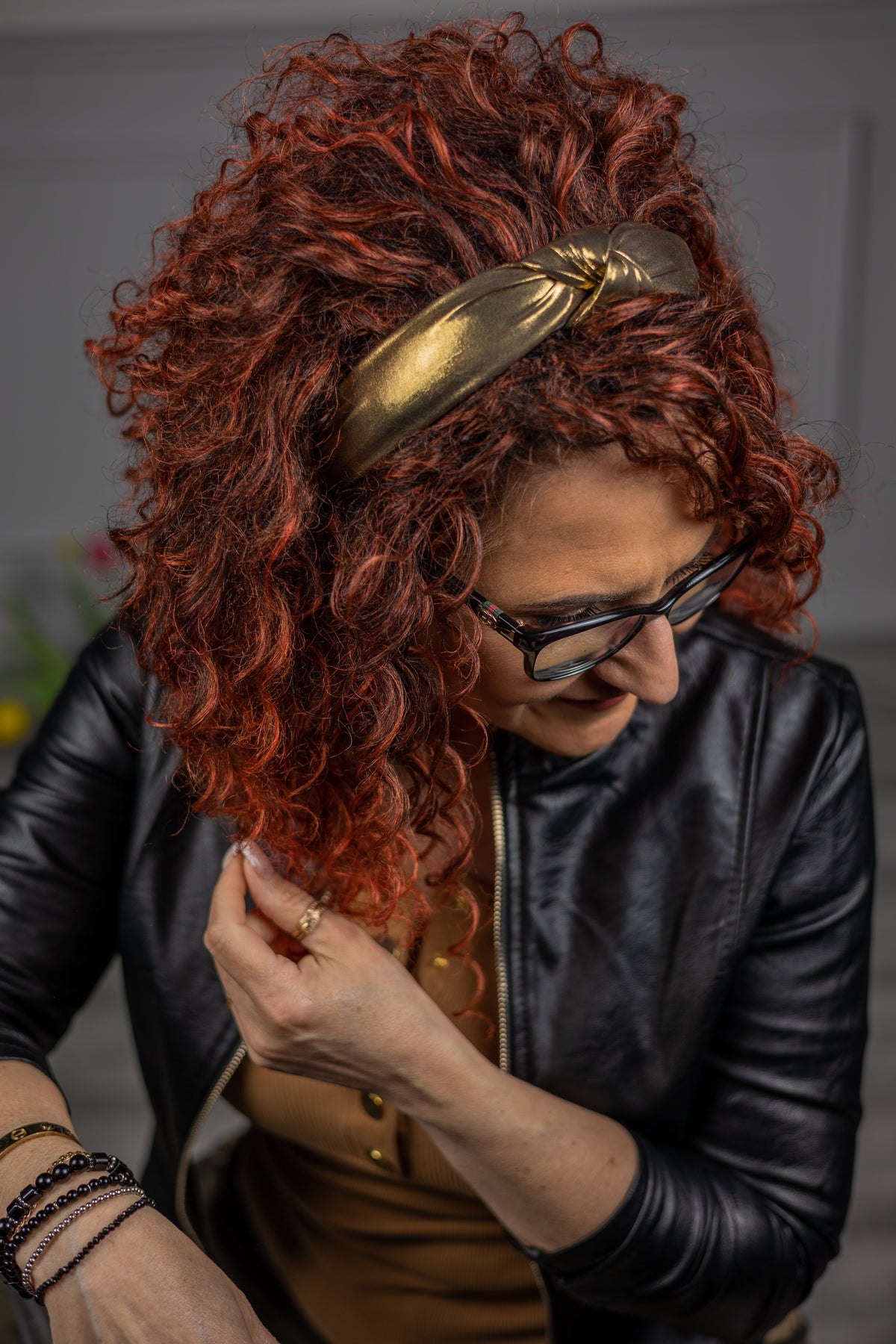 Metalic Knot Headband Diana Gold