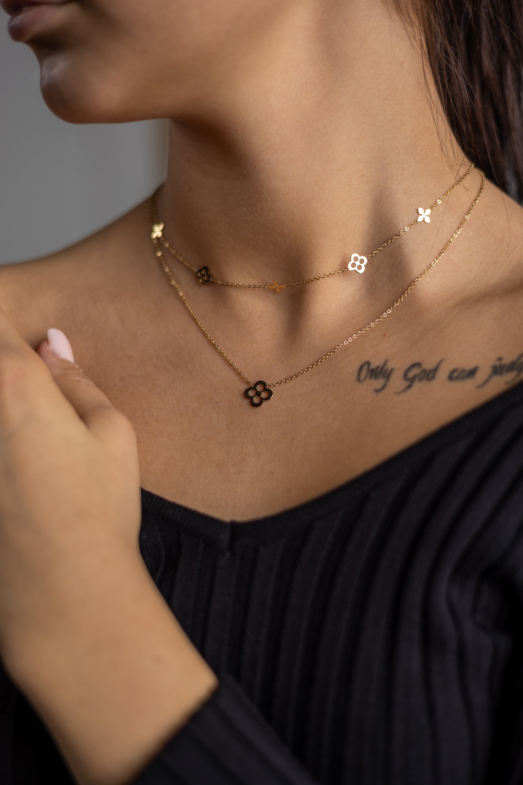 Double Layered Necklace Clover ✨ ✨