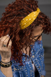 Polka Dot Headband Catrina Yellow