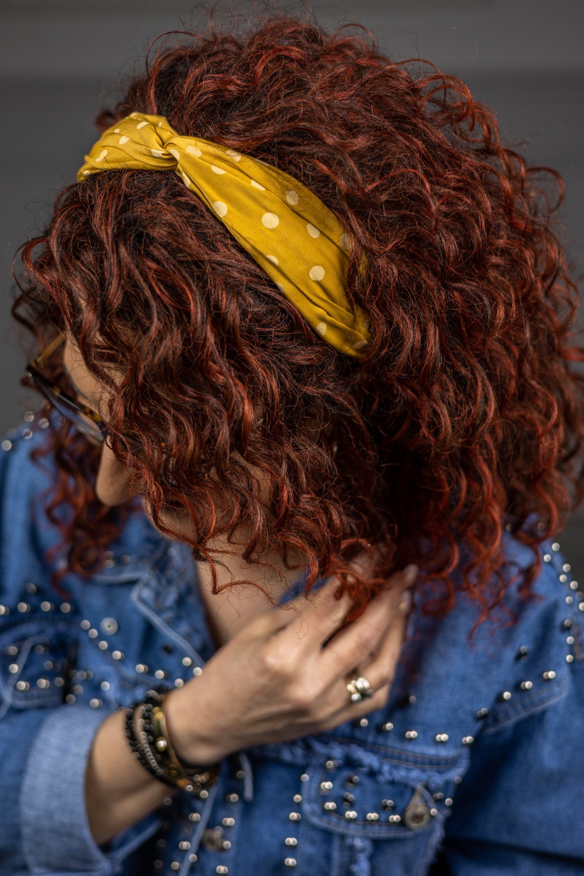 Polka Dot Headband Catrina Yellow