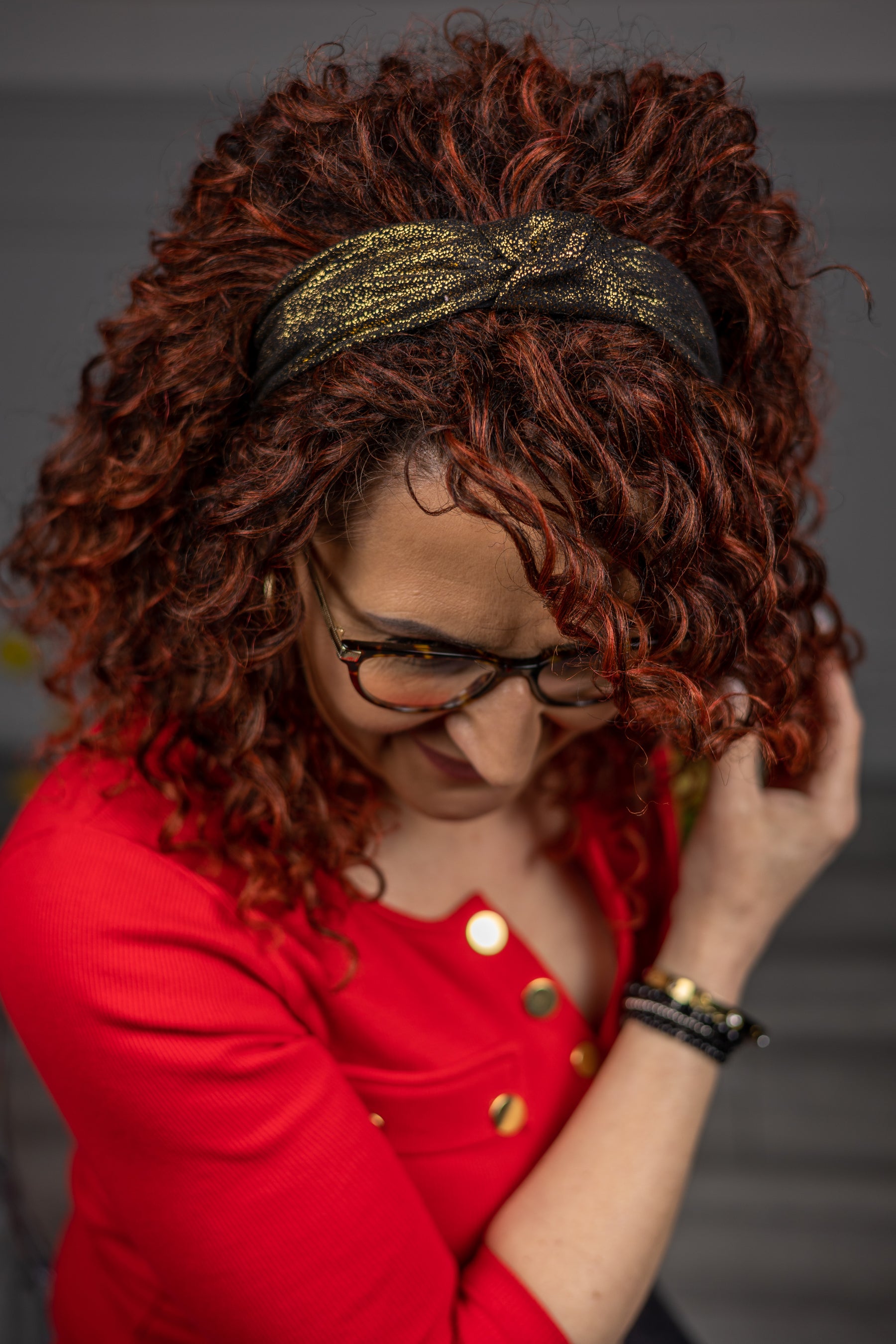 Glittery Knot Headband Modimo Gold