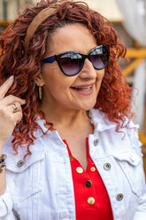 Cut Eye Sunglasses Sunrise Black/Blue