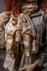 Silky Lightweight Scarf Ricco Nude