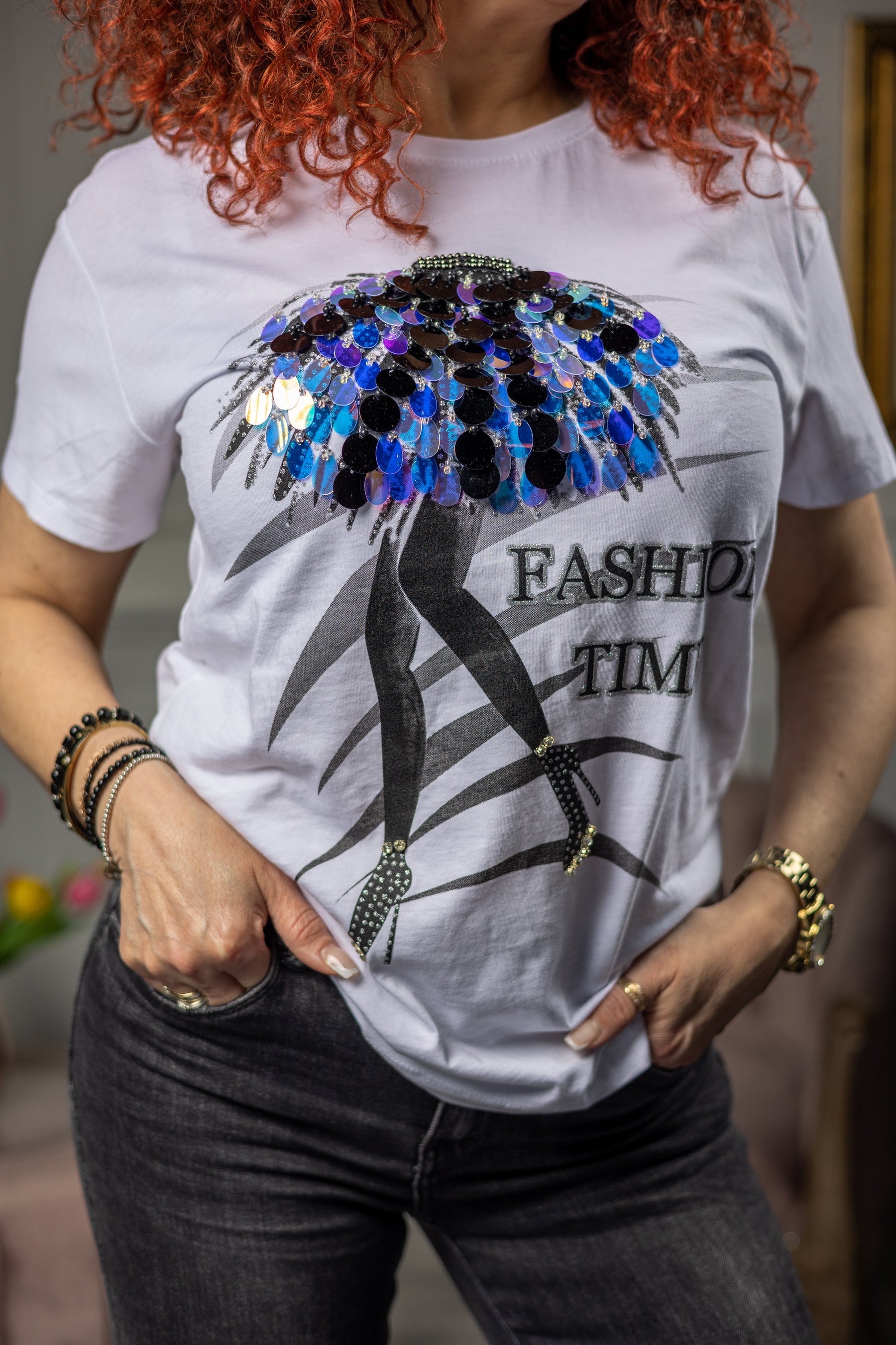 Cotton T-shirt Fashion White