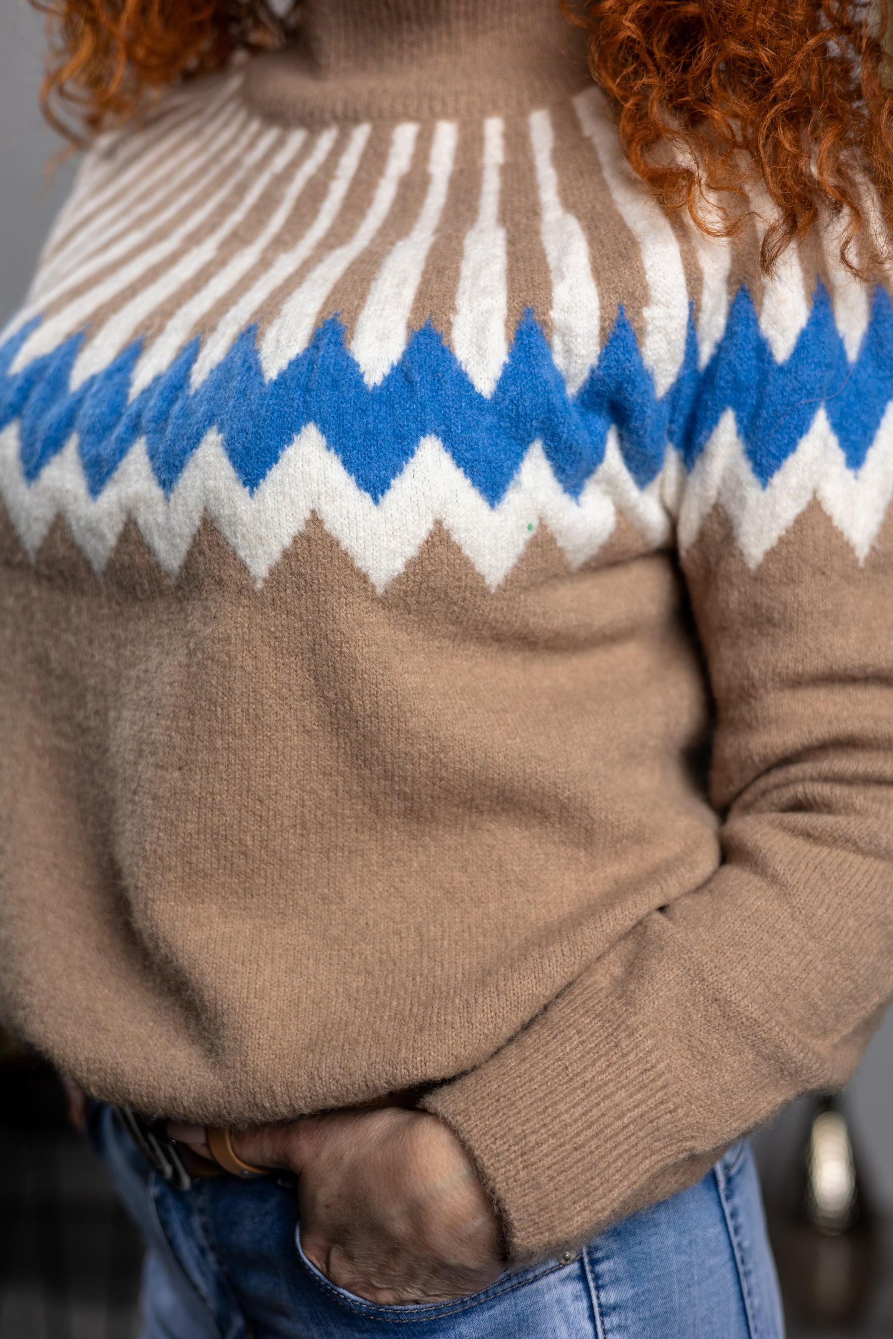 High Neck Jumper Milo Camel