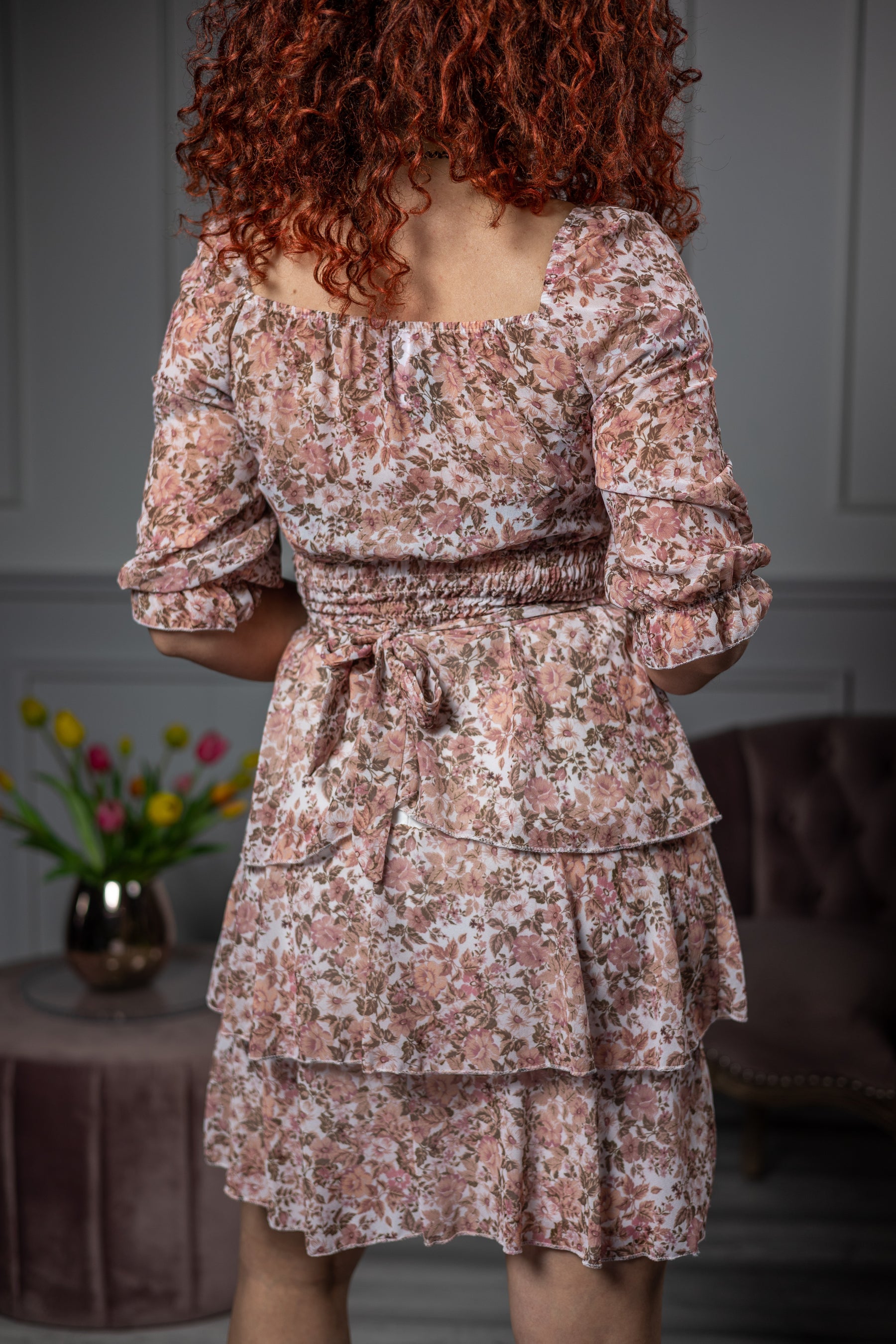 Frilly Dress Hannah Beige