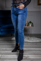 Chain Detail Skinny Jeans Msara Blue