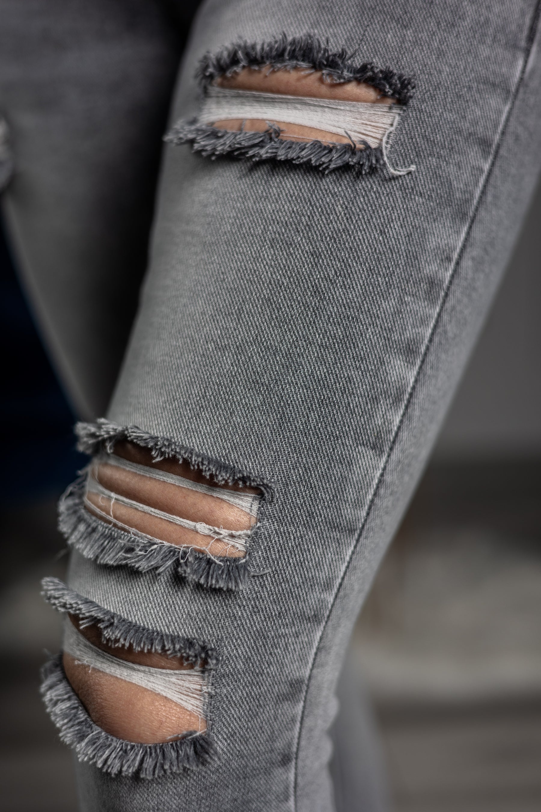 Ripped Stretchy Jeans Milano Grey