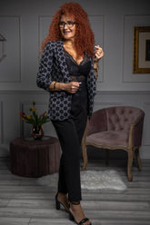 Lapel Collar Suit Set Ducati Black