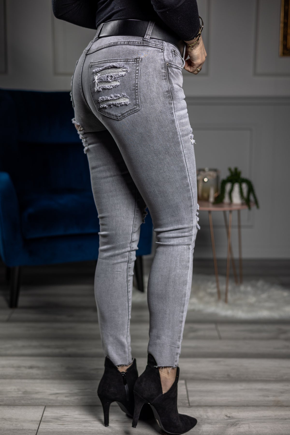 Ripped Jeans Verde Grey