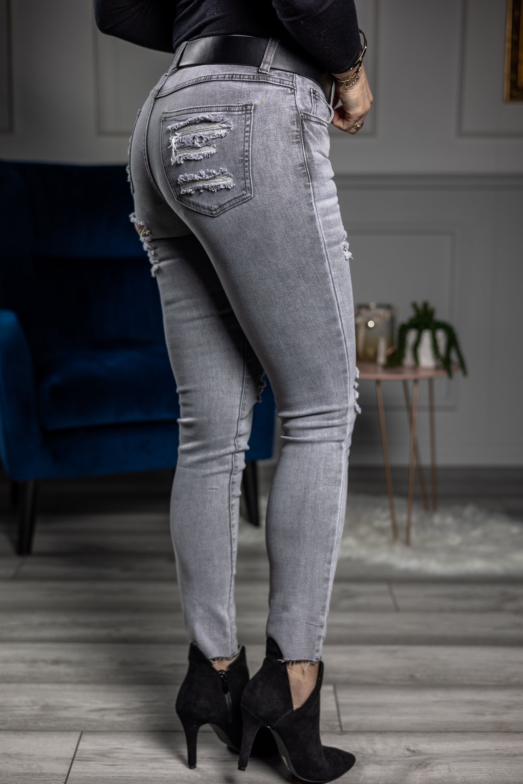 Ripped Jeans Verde Grey