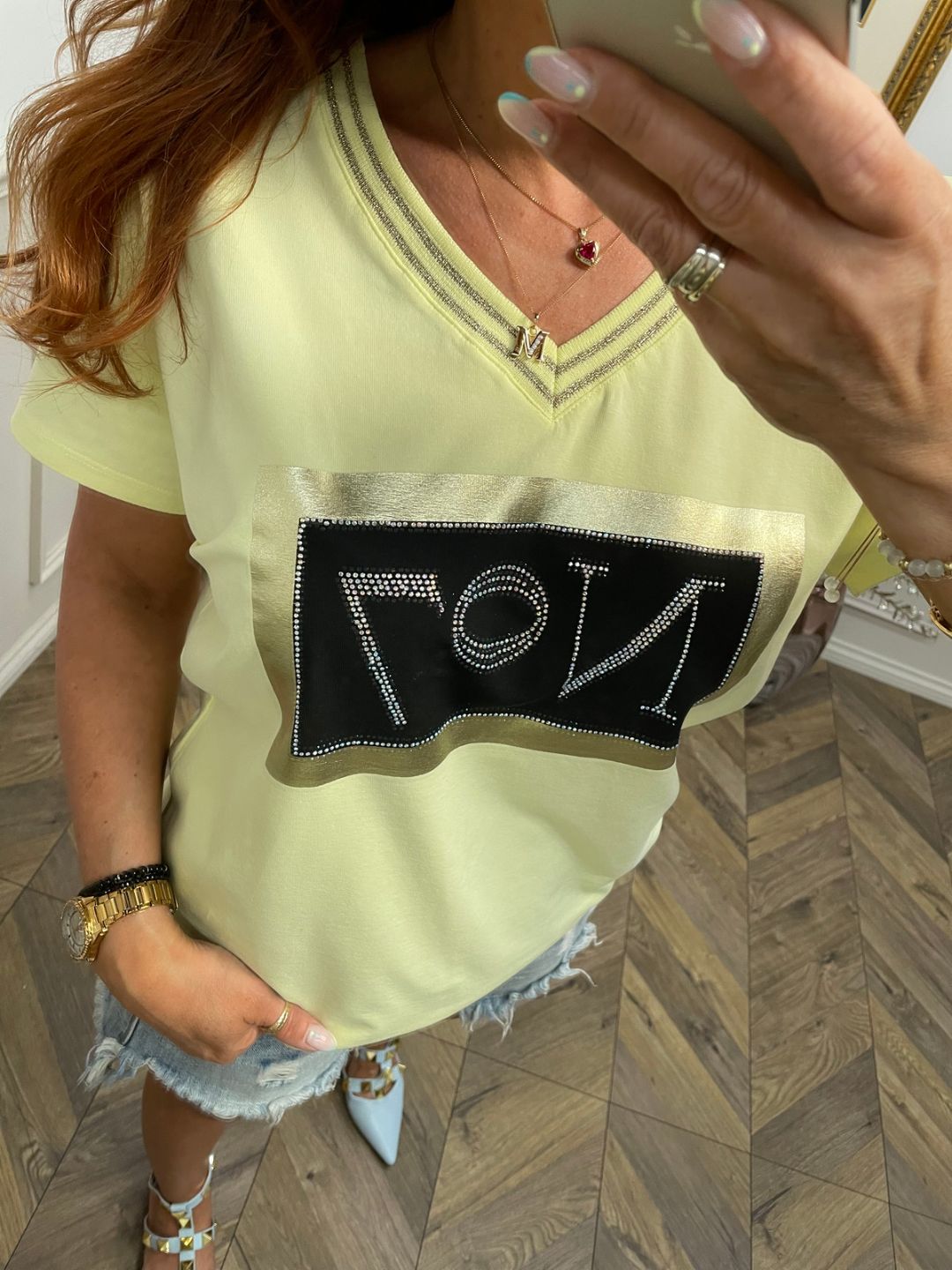 Short Sleeve Top Alexa No7 Yellow