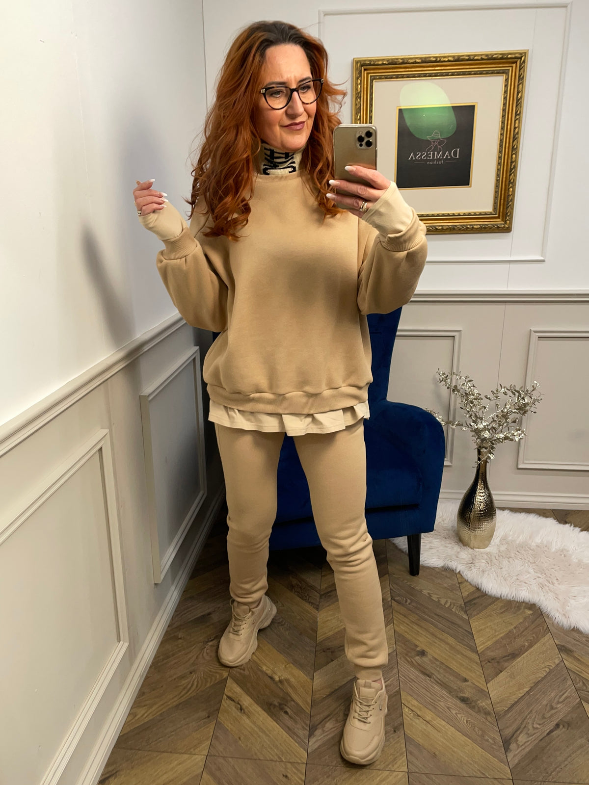 Sweatshirt Tracksuit Set VIP Camel