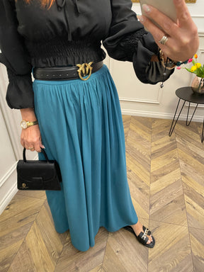 Flattering Maxi Skirt Salermo Sea Blue