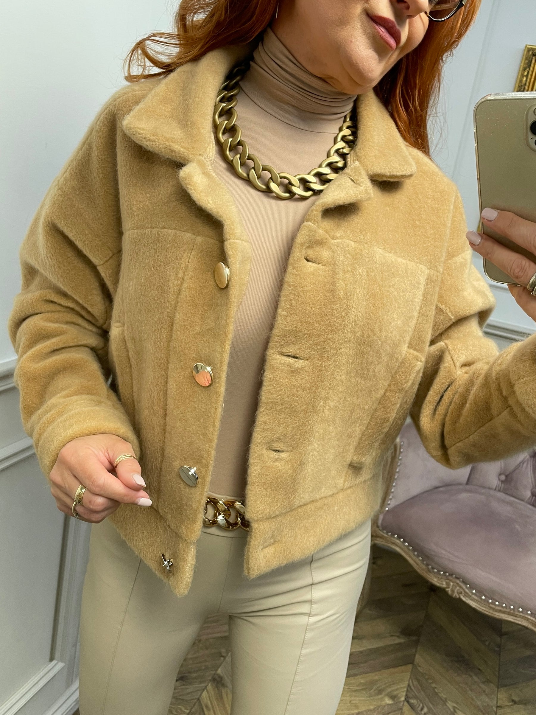 Alpaca Style Jacket Alpino Camel