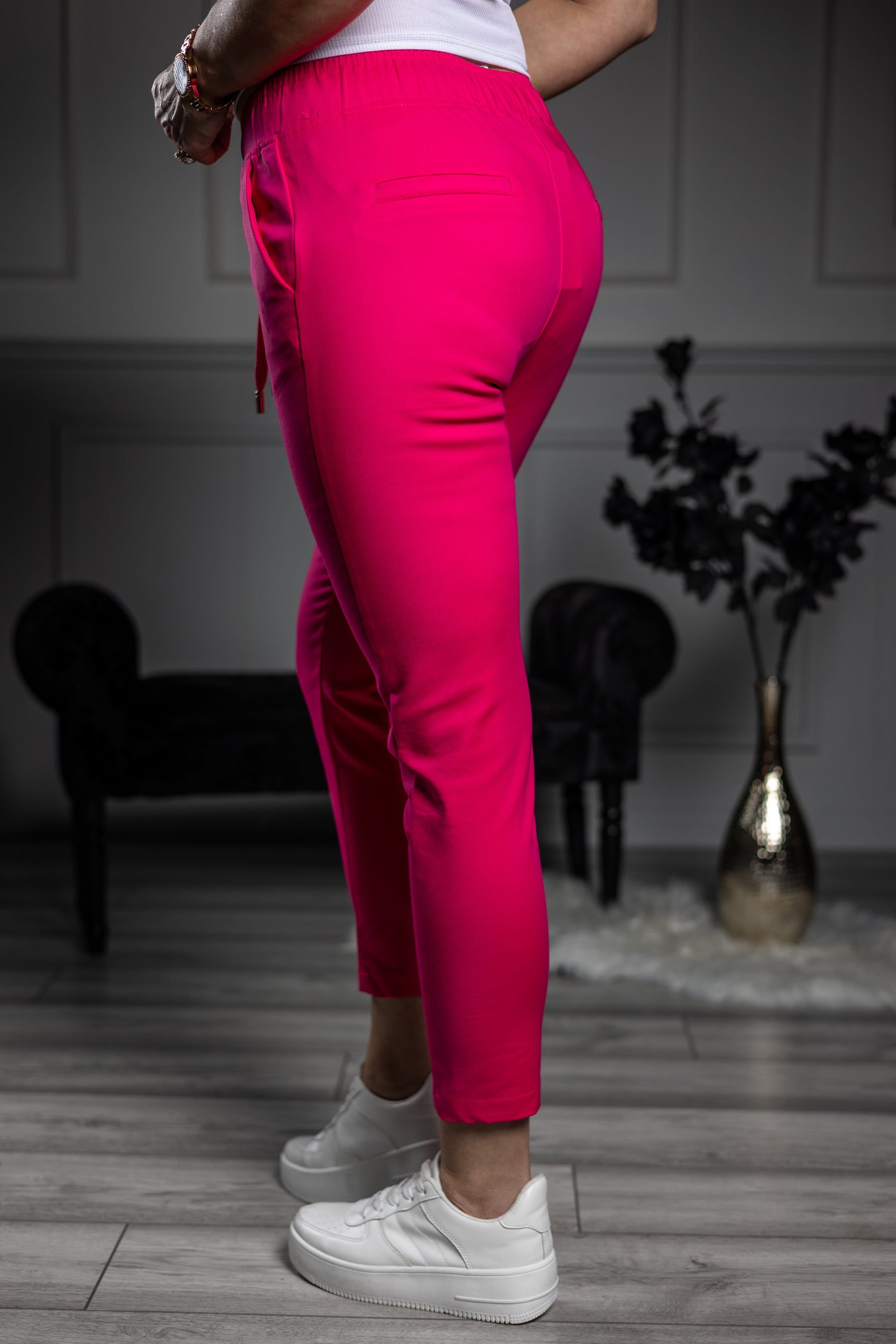 Drawstring Waistband Trousers Pari Fuchsia