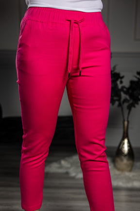 Drawstring Waistband Trousers Pari Fuchsia