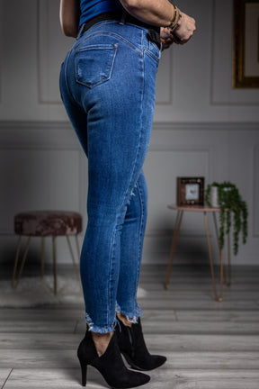 Zip Hem Jeans Manila Blue