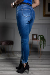 Zip Hem Jeans Manila Blue