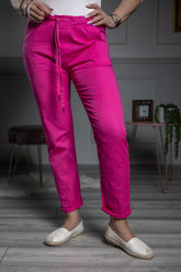Woven Fabric Trousers Santos Pink