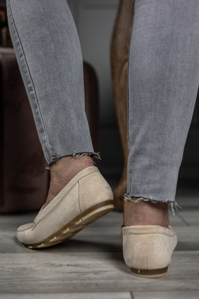 Faux Suede Loafers Carino Beige