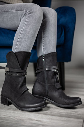 Faux Suede Calf Boots Amino