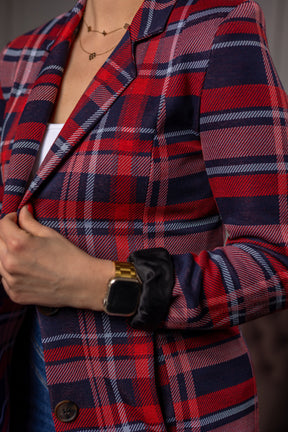 Checked Blazer Dolce Red