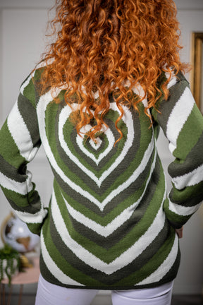 Knitted Jumper Love Green