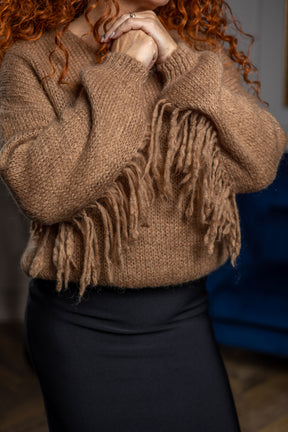 Knitted Jumper Frangia Camel