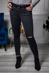 Knee Rip Jeans Argo Black