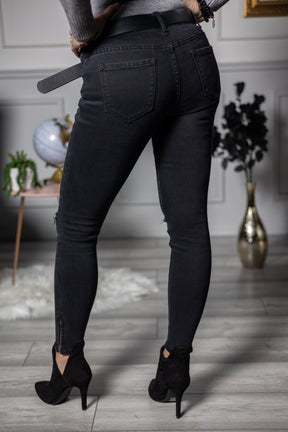 Knee Rip Jeans Argo Black