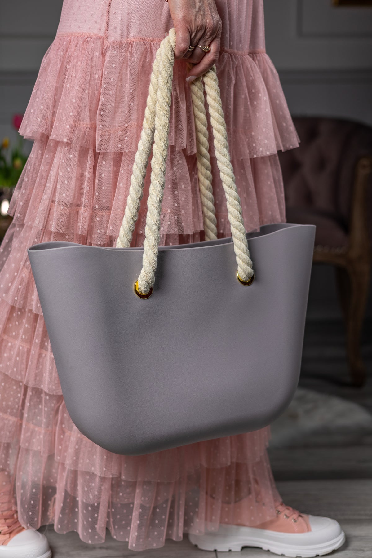 Soft Silicon Handbag Fablo Grey